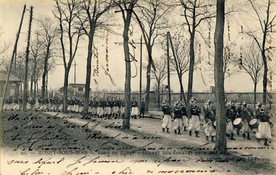 Rosny-sous-Bois.Fort de Rosny.Départ des Zouaves