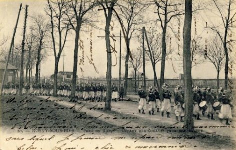 Rosny-sous-Bois.Fort de Rosny.Départ des Zouaves