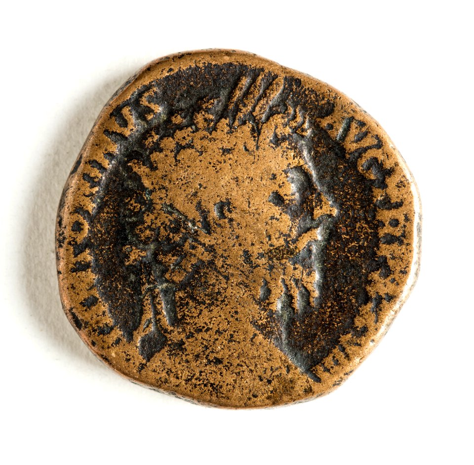 Romerskt bronsmynt, Marcus Aurelius, 174 - Skoklosters slott - 110744