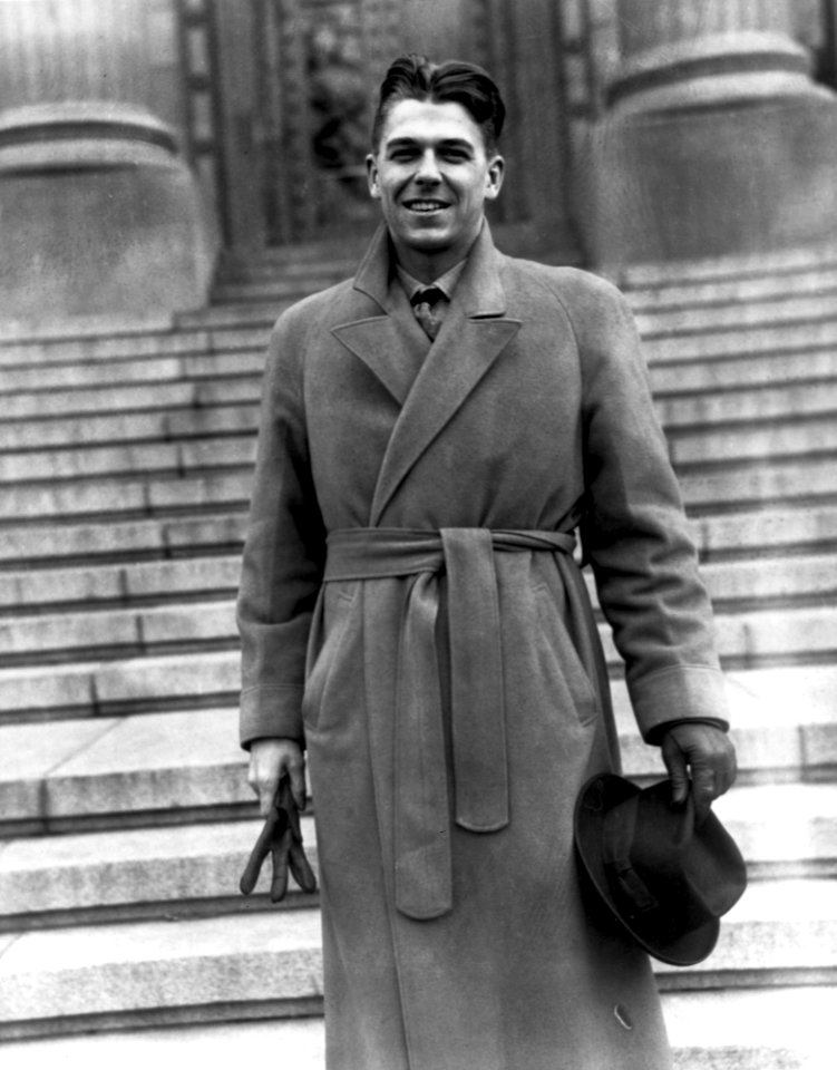 Ronald Reagan at East High School in Des Moines Iowa