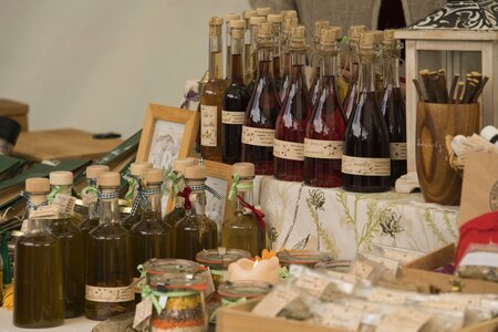 Stand sale medieval market