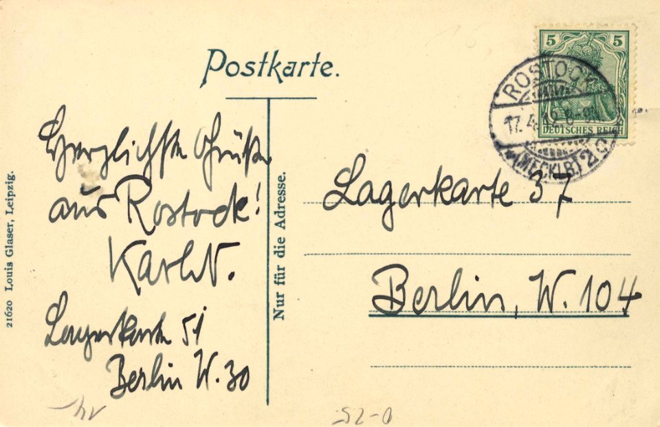 Rostock, Hansestadt, Mecklenburg-Vorpommern - Steintor (back) (Zeno Ansichtskarten)