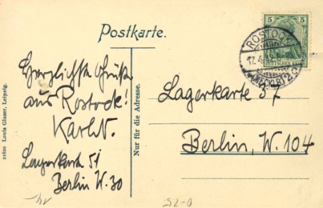 Rostock, Hansestadt, Mecklenburg-Vorpommern - Steintor (back) (Zeno Ansichtskarten)