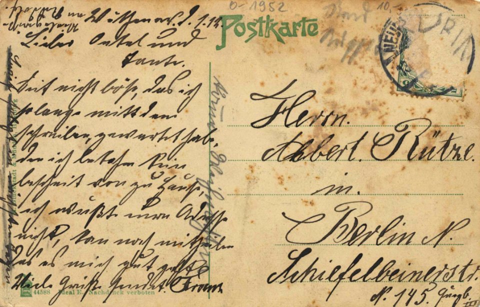 Rottstiel, Brandenburg - Ruppiner Schweiz, Forsthaus (back) (Zeno Ansichtskarten)
