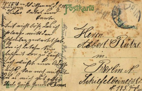 Rottstiel, Brandenburg - Ruppiner Schweiz, Forsthaus (back) (Zeno Ansichtskarten)