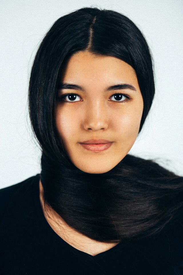View portrait beautiful girl