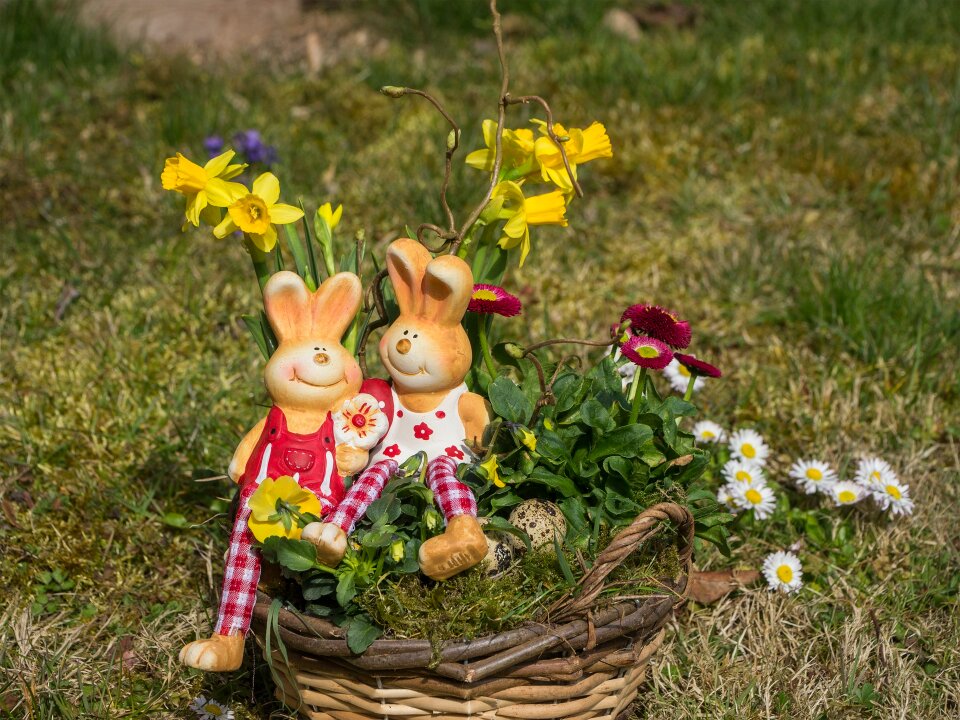 Easter decor osterkorb flower
