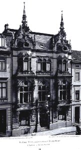 Rothes Haus, Josephinenstraße 9, Düsseldorf, Architekt J. Görres, Düsseldorf, Tafel 61, Kick Jahrgang I