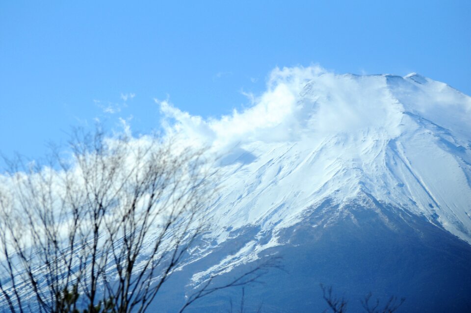 Mt fuji winter landscape