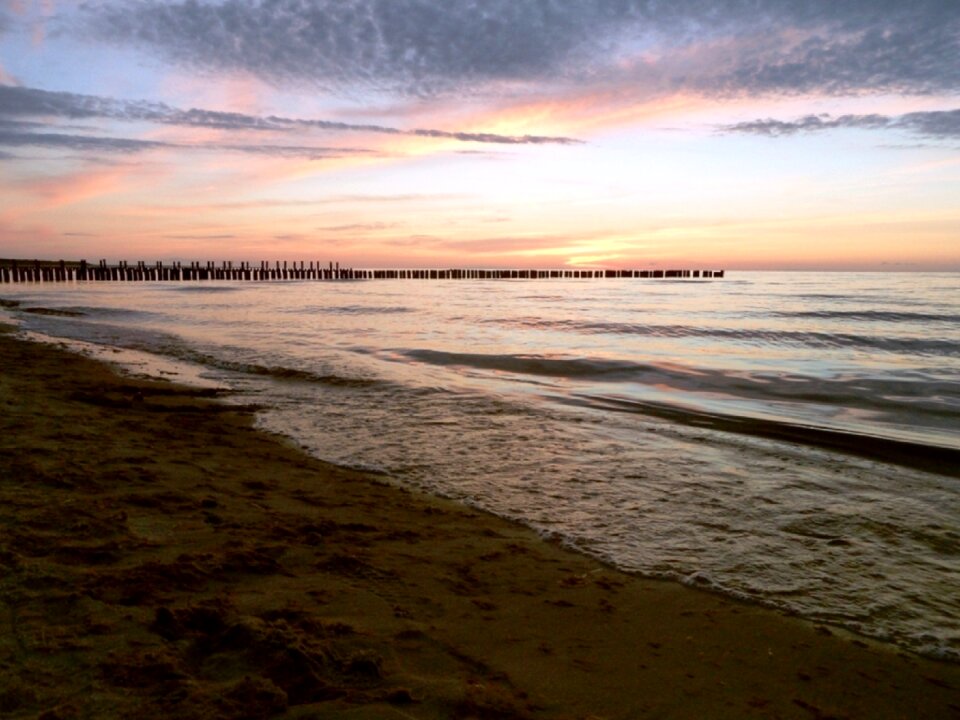 Kühlungsborn sunset sea water