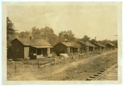 Row of Coal miners shanties on Elk River at Bream, W. Va. LOC cph.3b23341