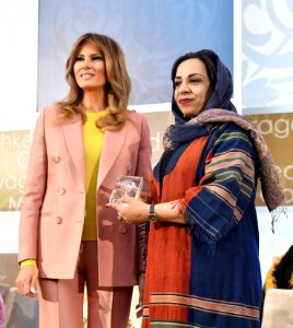 Roya Sadat with Melania Trump photo