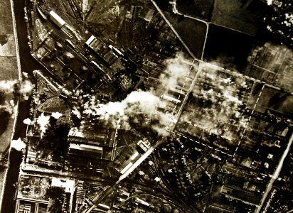 Royal Air Force daylight attack on the power plant at Comines, France, WWII (27268910293)