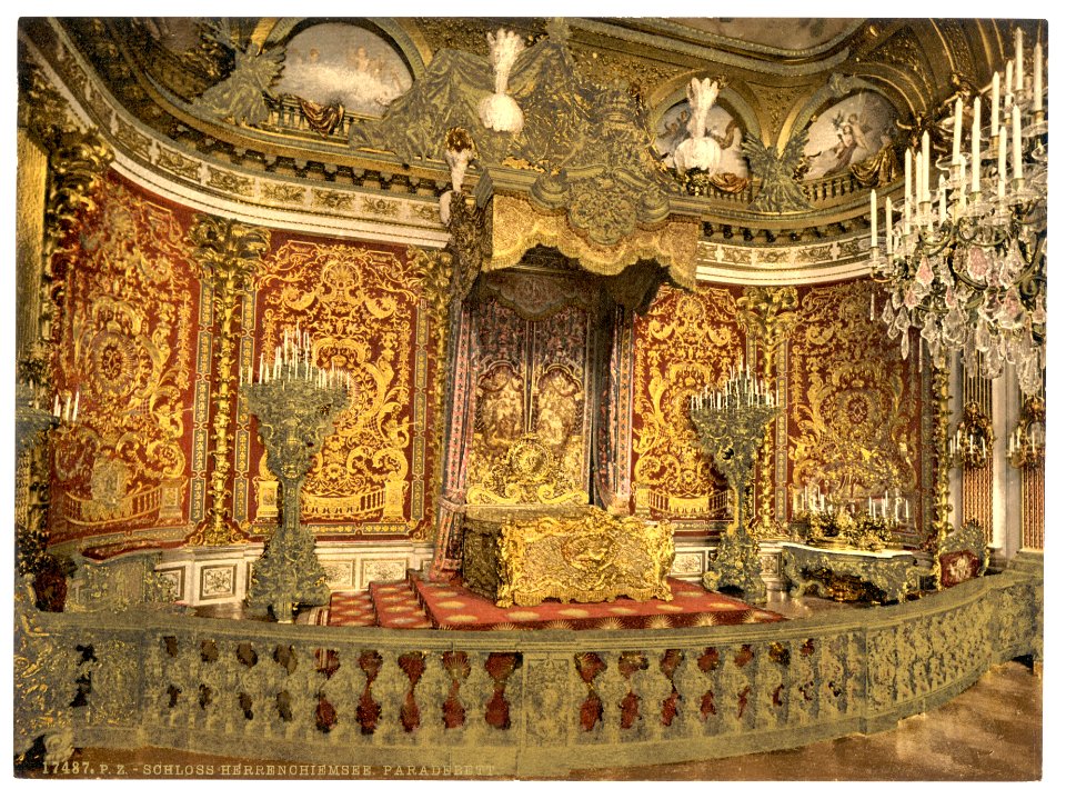 Royal bedroom, Herrenchiemsee Castle, Upper Bavaria, Germany-LCCN2002696225