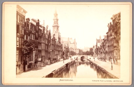 Rozengracht gezien naar de Westerkerk, vóór de demping in 1889 010005000698 photo