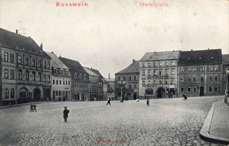 Roßwein, Sachsen - Marktplatz (Zeno Ansichtskarten)