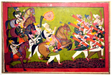 Royal procession of Raja Sunman Singh of Indergarh, National Museum, New Delhi photo