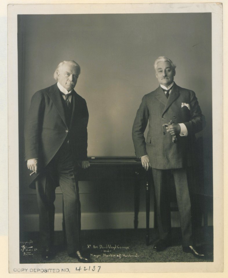 Rt Hon David Lloyd George and Hon Mederic Martin, Mayor of Montreal (HS85-10-42137) original