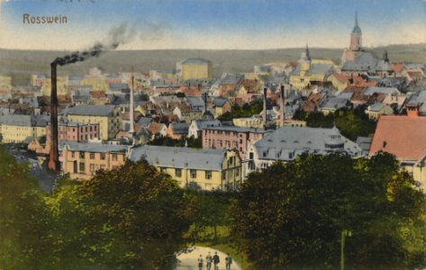 Roßwein, Sachsen - Stadtansicht (Zeno Ansichtskarten)