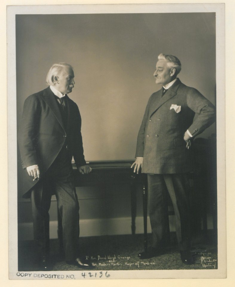 Rt Hon David Lloyd George and Hon Mederic Martin, Mayor of Montreal (HS85-10-42136) original