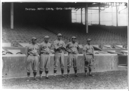 Rube Foster, Carl Mays, Ernie Shore, Babe Ruth, Dutch Leonard, Boston AL, 10-7-1915 (baseball) LCCN2001704365