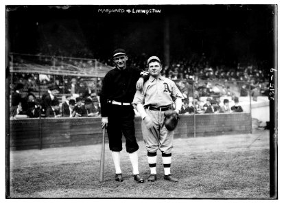 Rube Marquard, New York, NL & Paddy Livingston, Philadelphia, AL at World Series (baseball) LCCN2014689849