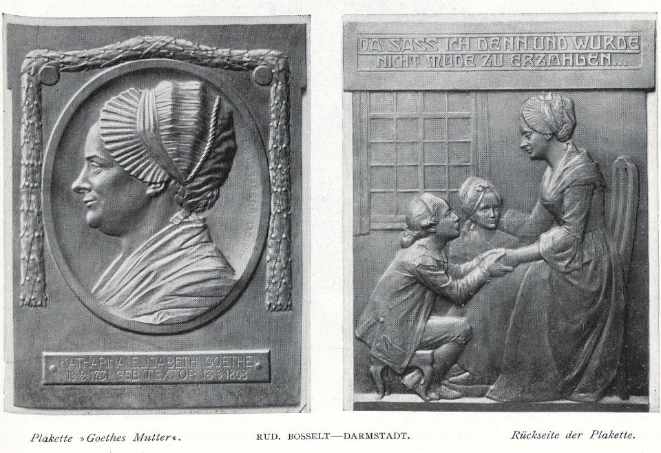 Rudolf Bosselt - Plakette 'Goethes Mutter'