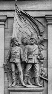 Rudolf Siemering - Kassel Denkmal 1870-71 Au-Tor Relief Auszug