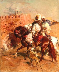 Rousseau - Cavalier marocain et son sloughi