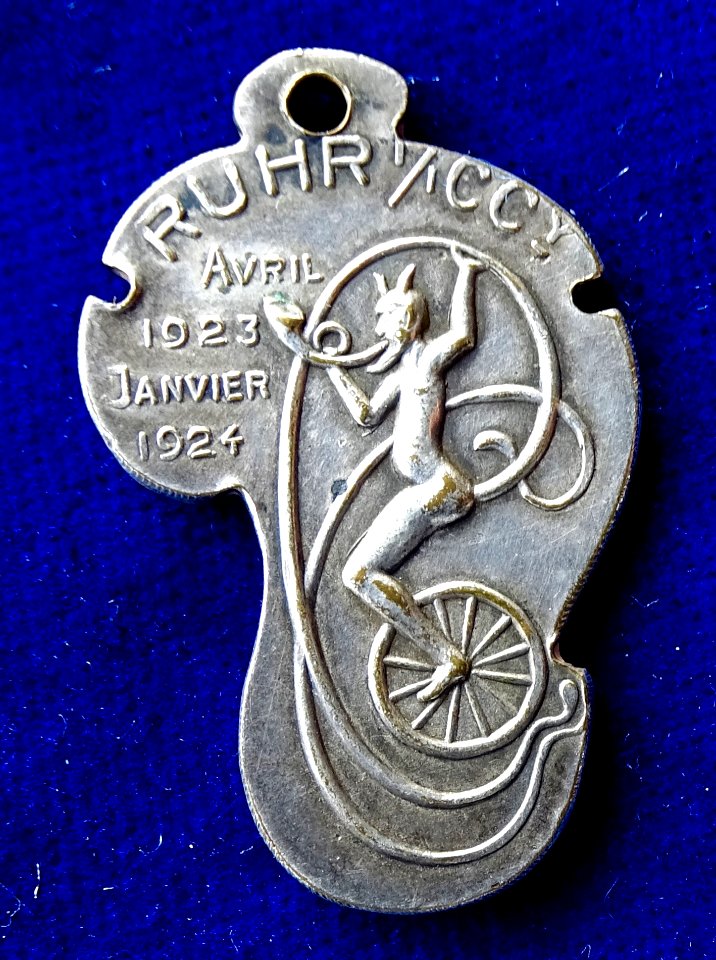 Ruhr Occupation, French Art Medal 1924 by Michel. Reverse