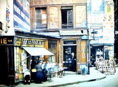 Rue Greneta autochrome collection Albert Kahn museum