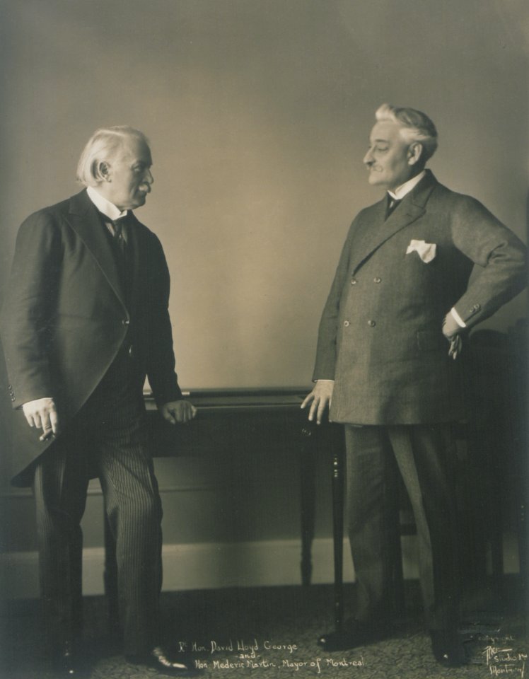 Rt Hon David Lloyd George and Hon Mederic Martin, Mayor of Montreal (HS85-10-42136)
