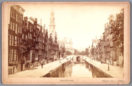 Rozengracht gezien naar de Westerkerk, vóór de demping in 1889 010005000699 photo