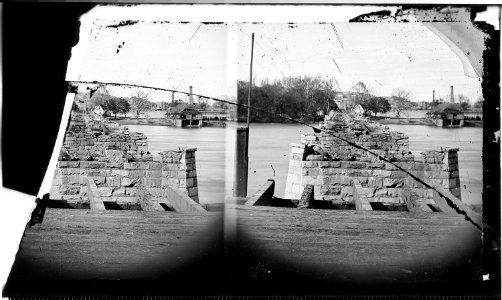 Ruins of bridge at Richmond, Va., April 1865 - NARA - 526130
