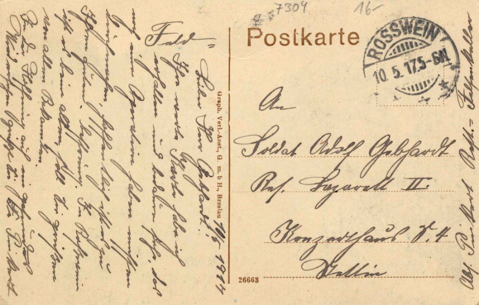 Roßwein, Sachsen - Stadtansicht (back) (Zeno Ansichtskarten)