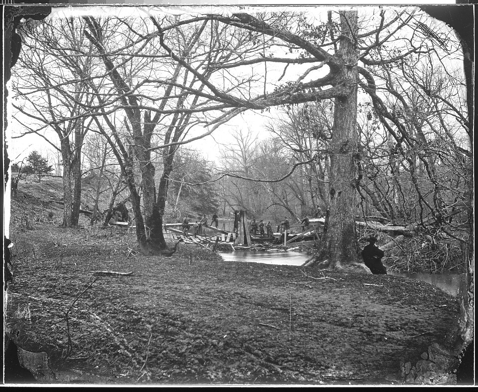 Ruins of bridge, White Oak Swamp - NARA - 524607
