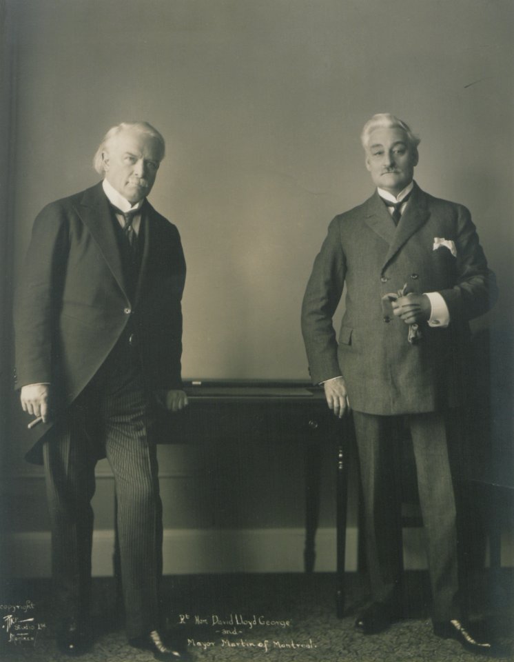 Rt Hon David Lloyd George and Hon Mederic Martin, Mayor of Montreal (HS85-10-42137)