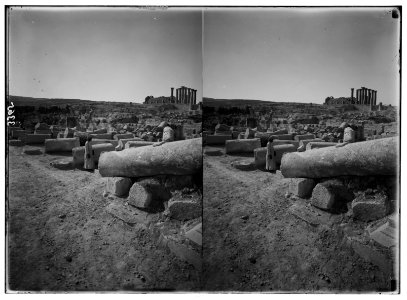Ruins of Jerash (Gerasa). Church of St. Theodore. Melee of fallen pillars. LOC matpc.02753