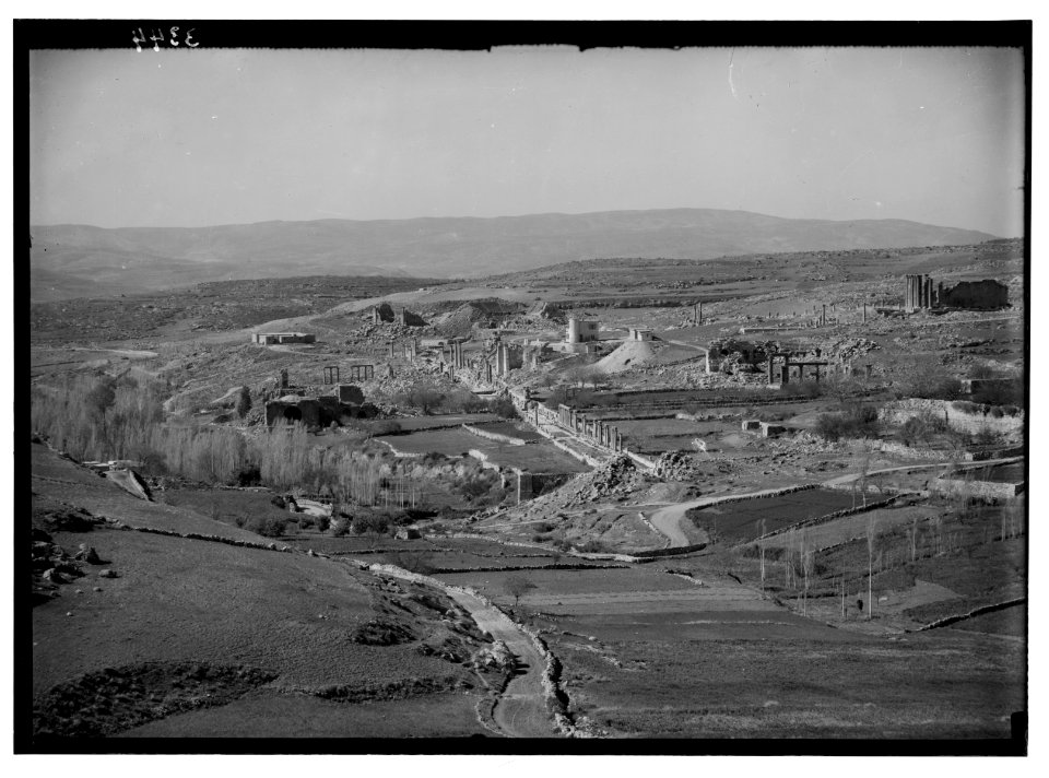 Ruins of Jerash (Gerasa). Ruins of Jerash. A general view from the north. LOC matpc.02743