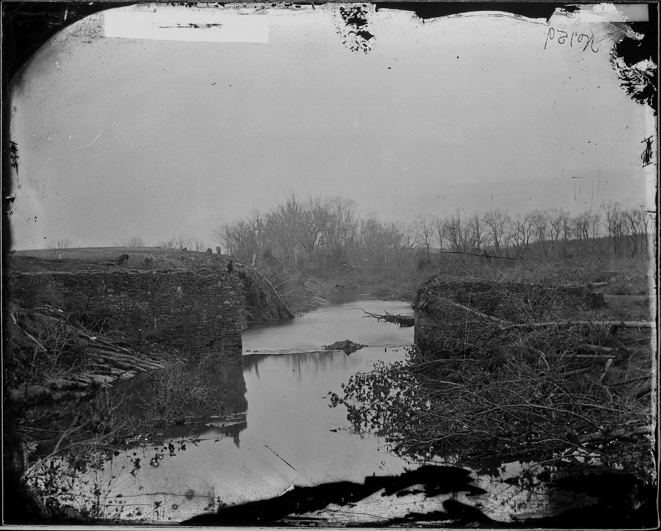 Ruins of bridge, Bull Run, Va - NARA - 529075