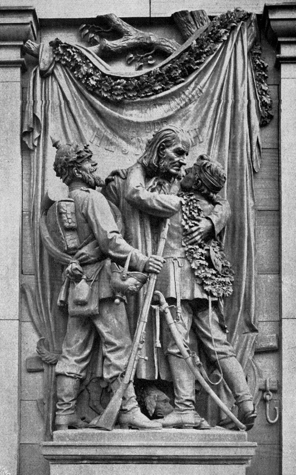 Rudolf Siemering - Kassel Denkmal 1870-71 Au-Tor Relief Einzug