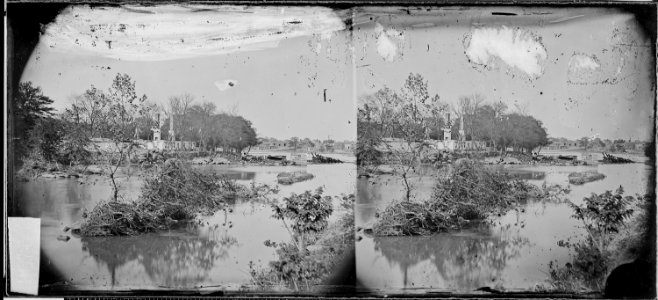 Ruins of Railroad Bridge at Petersburg, Va., April 1865 - NARA - 529583