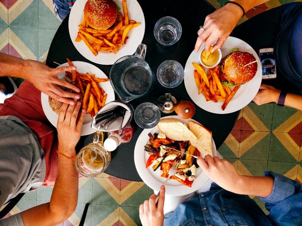 Women eating food