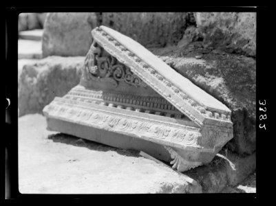 Ruins of Jerash (Gerasa). Jerash. Fragment of carved entablature LOC matpc.15311