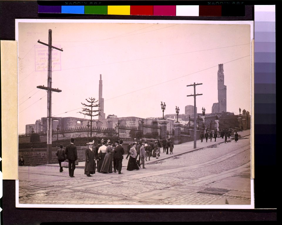 Ruins of Stanford Mansion and Hopkins Art Institute, San Francisco, Cal. LCCN93510528