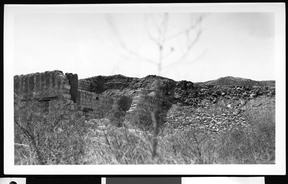 Ruins of a large stamp mill at old picacho, June, 14, 1935 (CHS-46398)