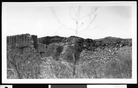 Ruins of a large stamp mill at old picacho, June, 14, 1935 (CHS-46398)
