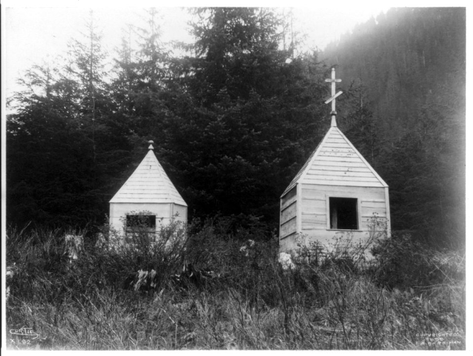 Russian cemetery, Alaska. Wooden tombs LCCN2004672327