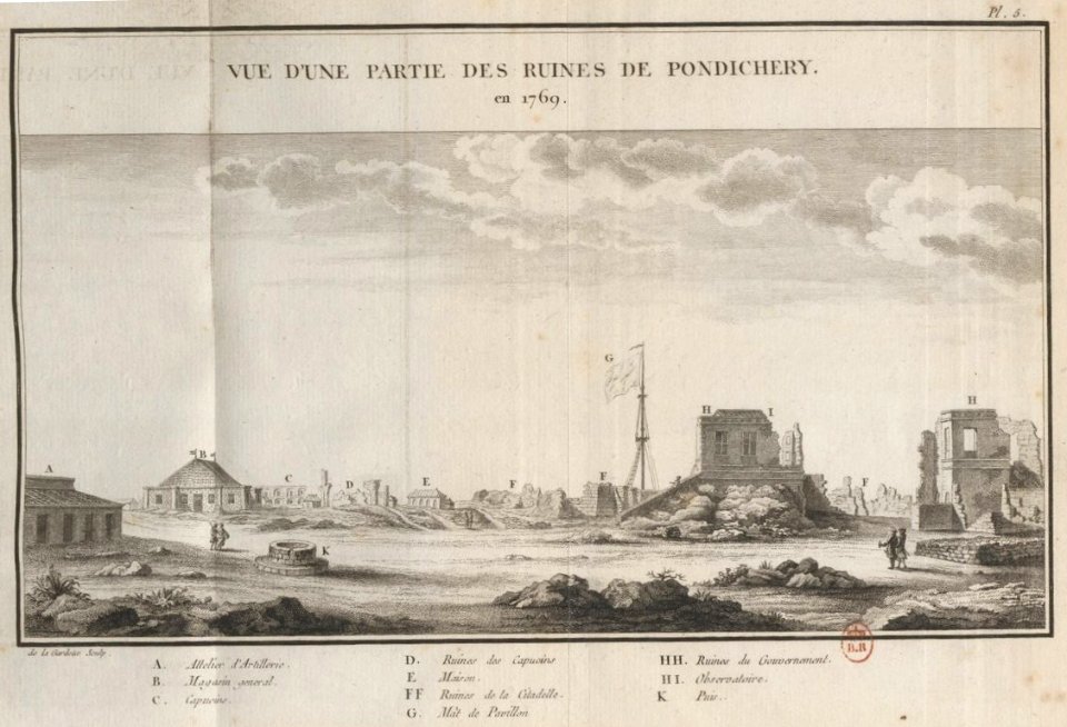 Ruines de Pondichery en 1769