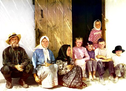 Russian settlers, possibly Molokans, in the Mugan steppe of Azerbaijan. Sergei Mikhailovich Prokudin-Gorskii photo